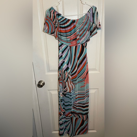 Colorful Abstract Patterned Dress - Picture 2 of 2